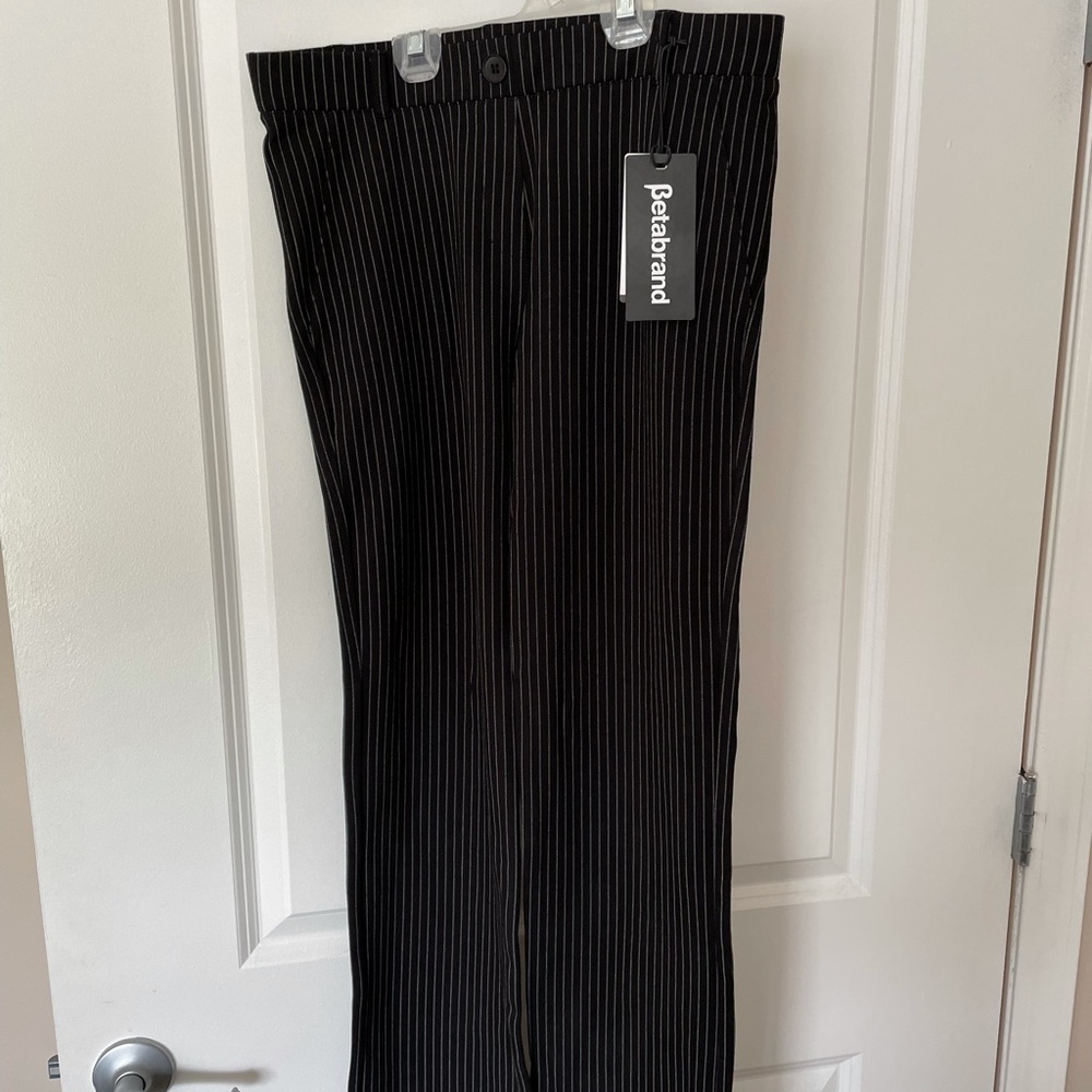 Betabrand pinstripe pants